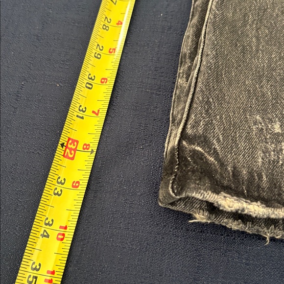 Men's Bootcut Distressed Jeans in Black - Picture 10 of 10